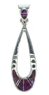 Southwestern Sterling Silver Magenta Turquoise Pendant YX67019